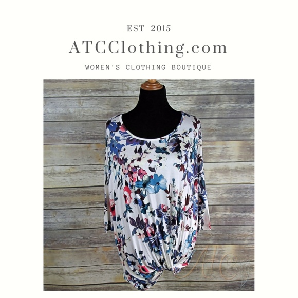 Reborn J Tops - Reborn J floral Knot Tunic Top